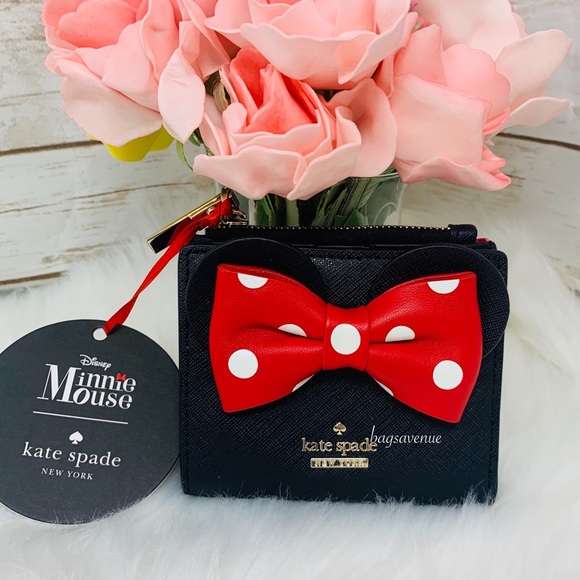 Minnie Mouse adalyn wallet Kate spade black red - Picture 8 of 8